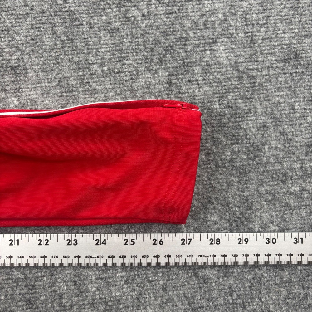 Adidas Track Pants XS Red 3-Stripe Zipper Cuffs Athletic Mens - Picture 7 of 7